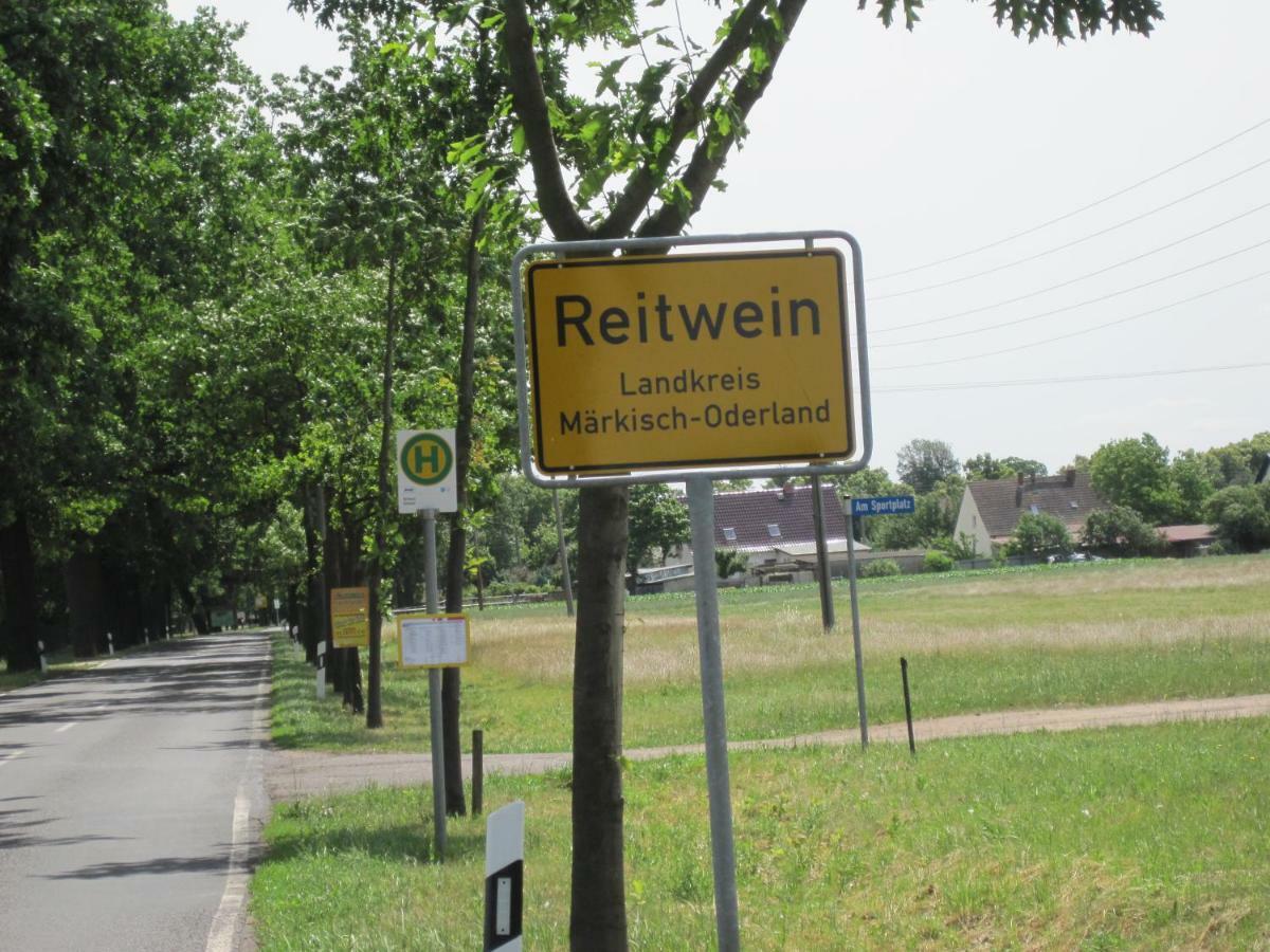 Pension Zum Weissen Hirsch Reitwein Bagian luar foto